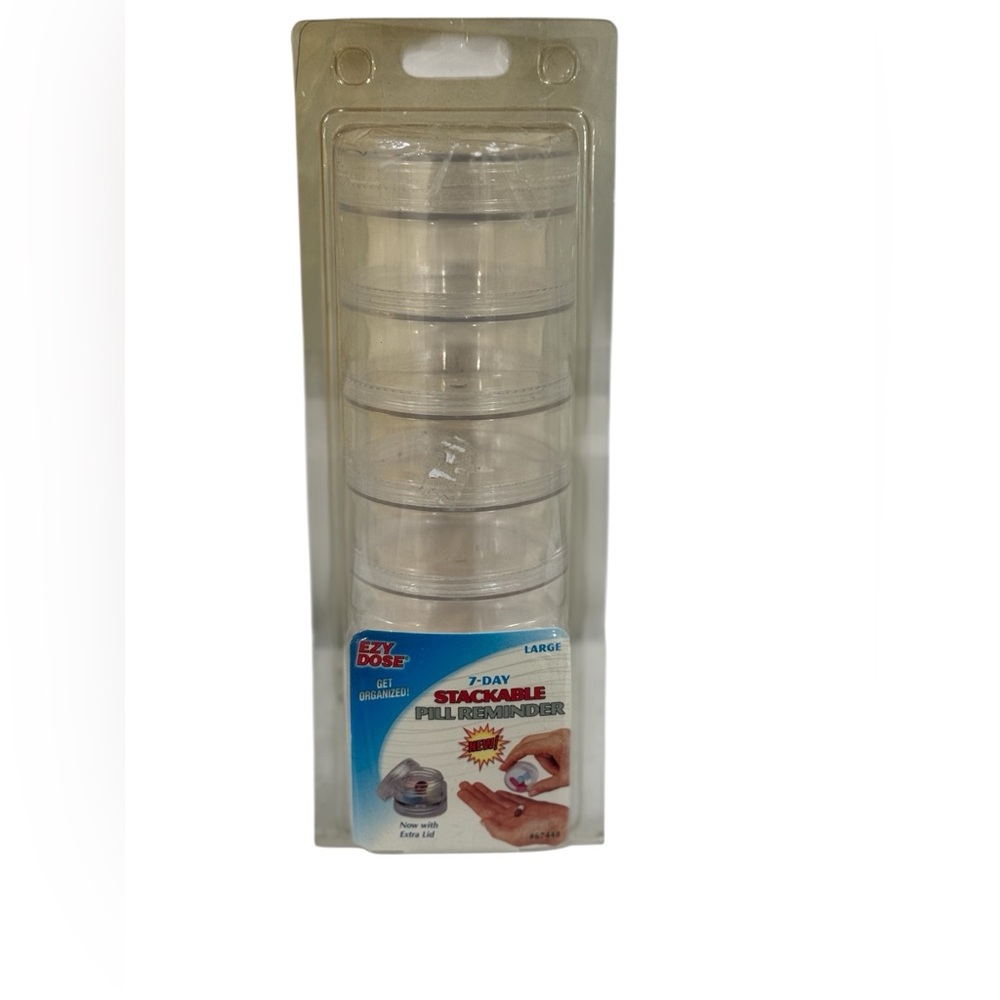 Ezy Dose Clear 7-Day Stackable Pill Reminder ~ Large ~ NEW